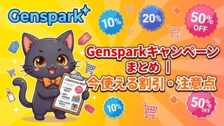 Gensparkのキャンペーンは今ある？2026年最新の割引情報、クーポンコードの注意点、公式パートナーリンク経由の10%OFF、年額契約の考え方までわかりやすく解説します。