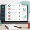 Subscription management dashboard concept with checklist and billing card
