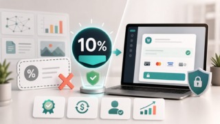 Official partner checkout and automatic discount concept for an AI subscription