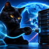 AIコアとWebサーバーを接続する黒猫